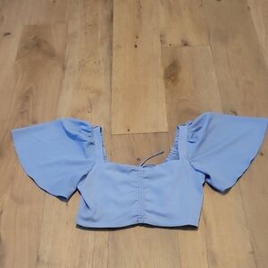 Abercrombie And Fitch Blue Crop Top Size Small